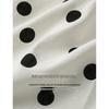 INMAN French V-Neck Polka Dot A-Line Sleeveless Dress