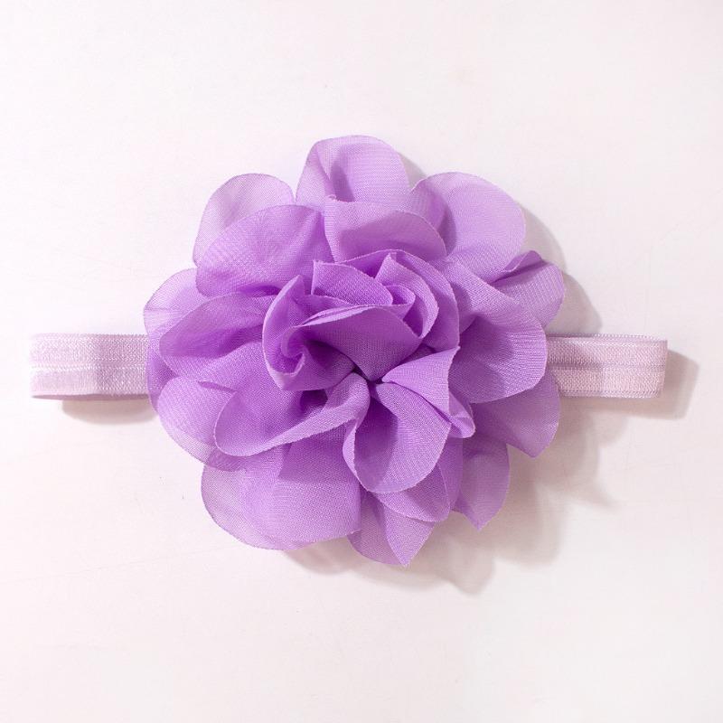 New baby headband, cute solid color flower children's headscarf, thin baby hair accessories in summer