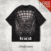 T-shirt Oversize Tool Band Stampa Grande e Stonewash