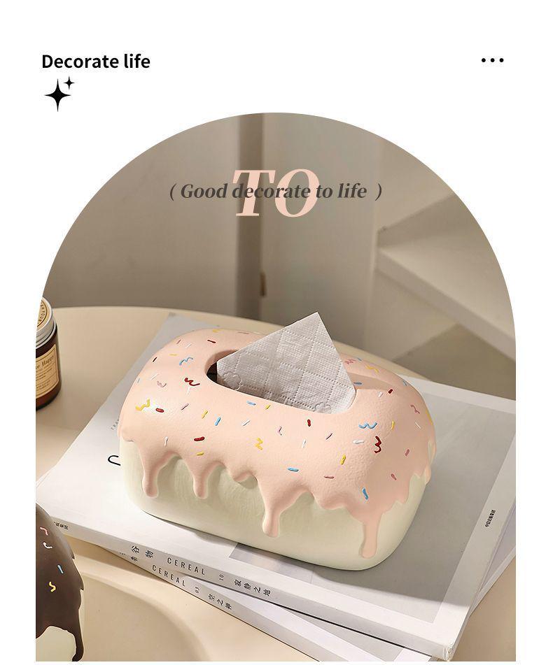 Creamy Ceramic Tissue Box for Living Room