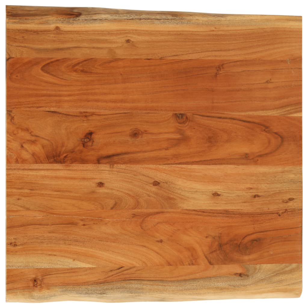 vidaXL Tischplatte 40x40x3,8cm Quadratisch Massivholz Akazie Baumkante braun