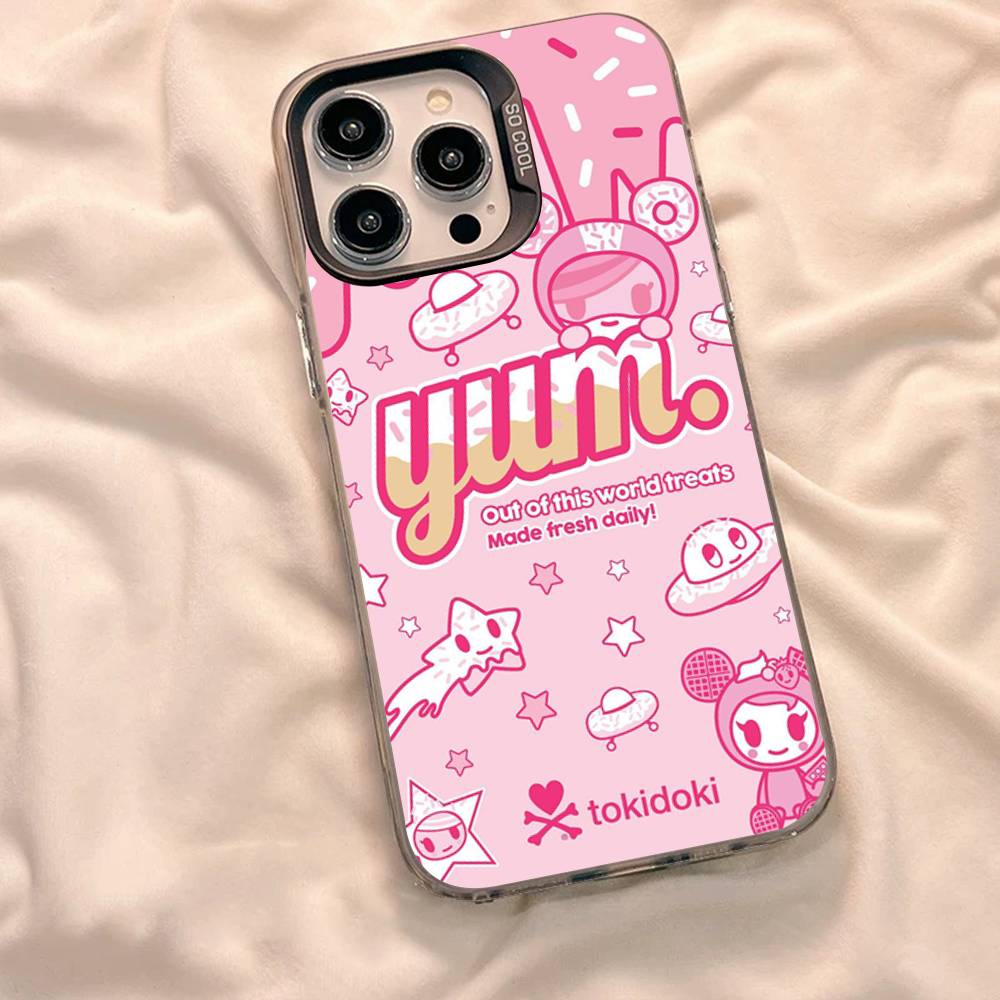 

Модный бренд T-Tokidoki Чехол для телефона Цвет Серебристый Корпус Для LPhone 17 16 16e 15 14 13 12 11 Pro Max Plus iPhone 11 pro
