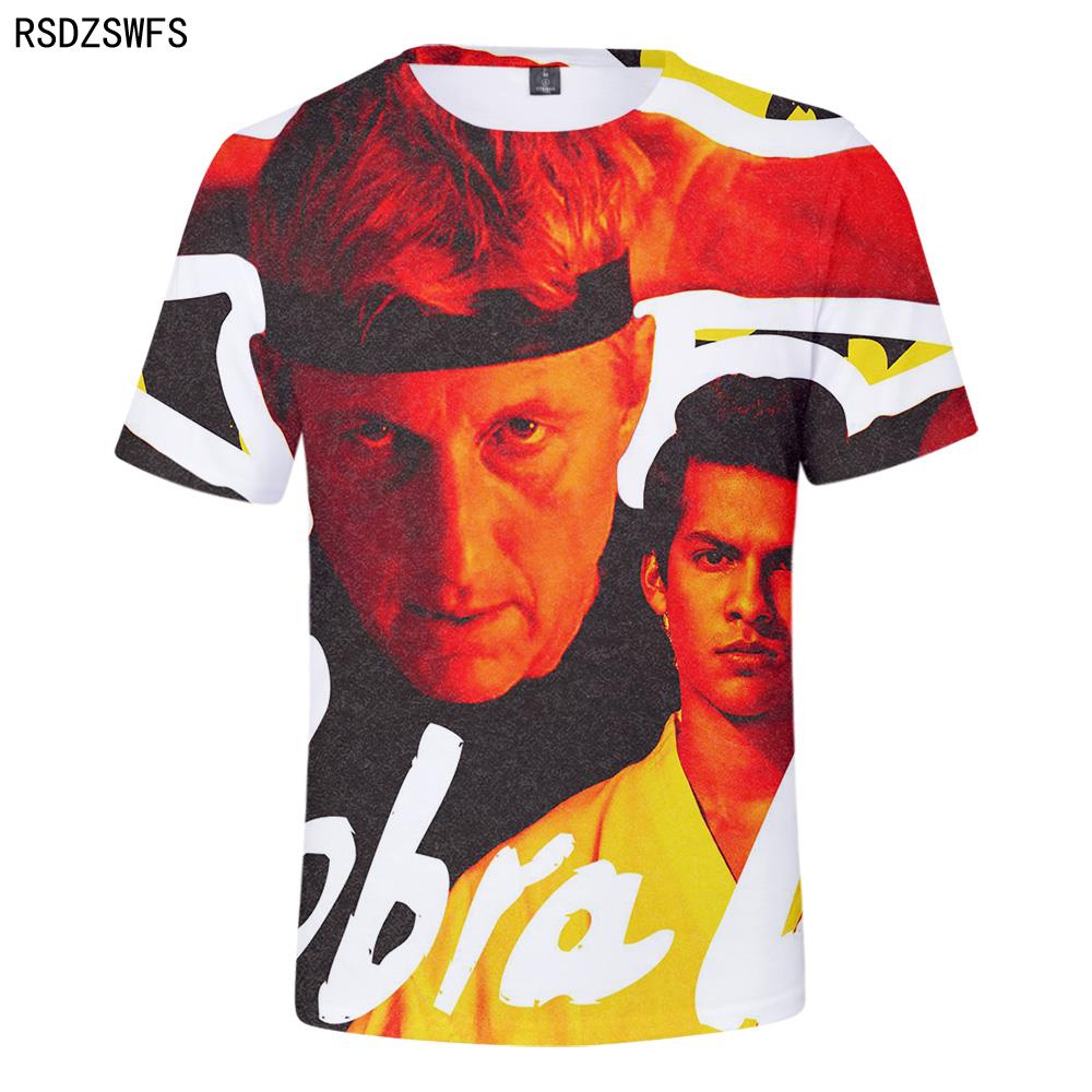 Casual Cobra Kai Suitable Popular Comfortable Cobra Kai Fashion Summer 3D T-Shirt Short Sleeve Girls Boys T Shirt Men Women Tees