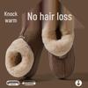 Unisex Closed-Heel Warm Cotton Fur Slippers