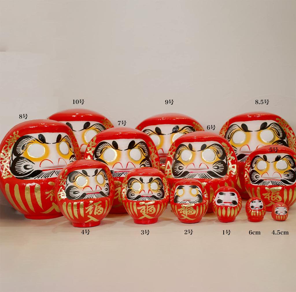 Shigeta Daruma Made In Japan Daruma Takasaki Family Safety Good Luck Auspicious Passing Winning Prayer Ornament Traditional Craft Height 25cm 7 Red