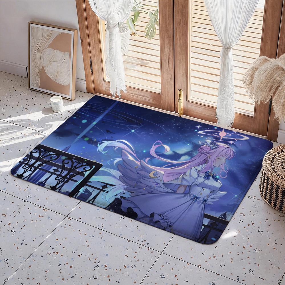 Game G Blue Archive Floor Mat Eco  Flannel Doormat Non Slip Odorless Indoor Floor Rug Soft Short Plush Home Mat