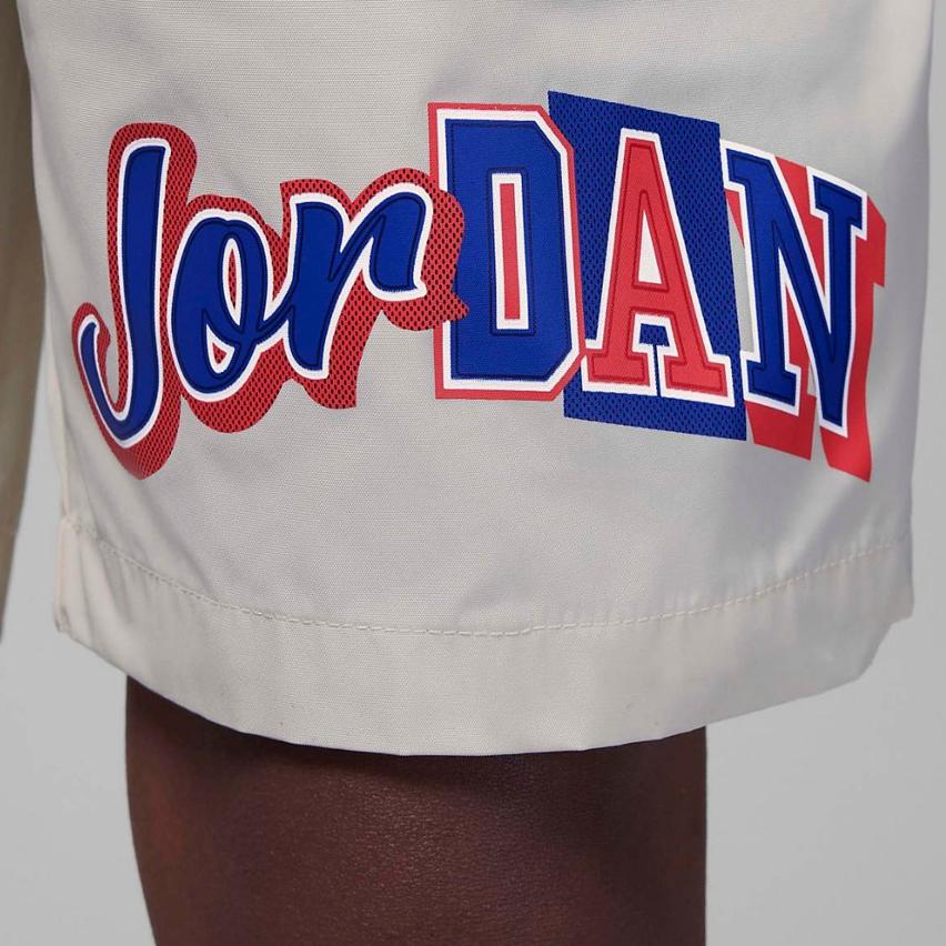 Jordan MJ Flight MVP Letter Logo Printed Woven Kids Shorts Kids Shorts Coconut-Milk FV2833-113