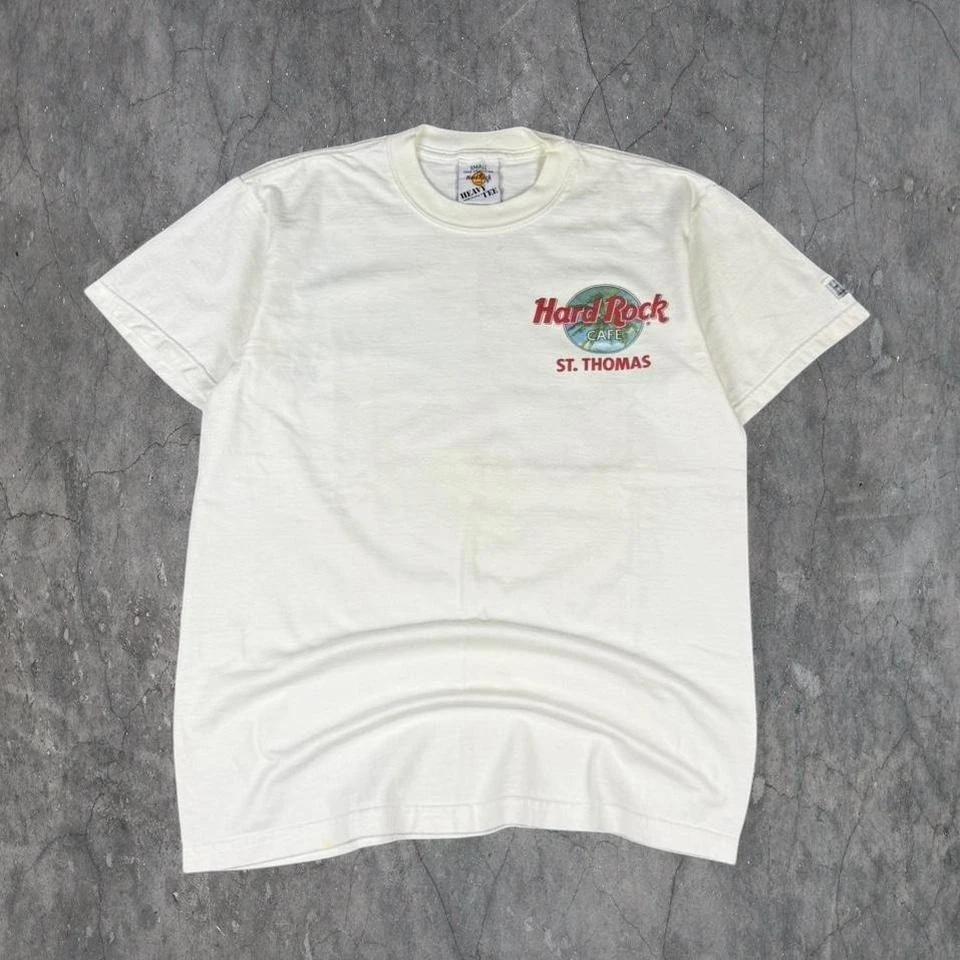 VTG Hard Rock Cafe St. Thomas white t-shirt Size S Graphic Hit Heavy Cotton XL