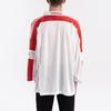 adidas Originals Blueliner Trefoil Mesh Three-Quarter Sleeve T-Shirt Men Tops White Red FM1586