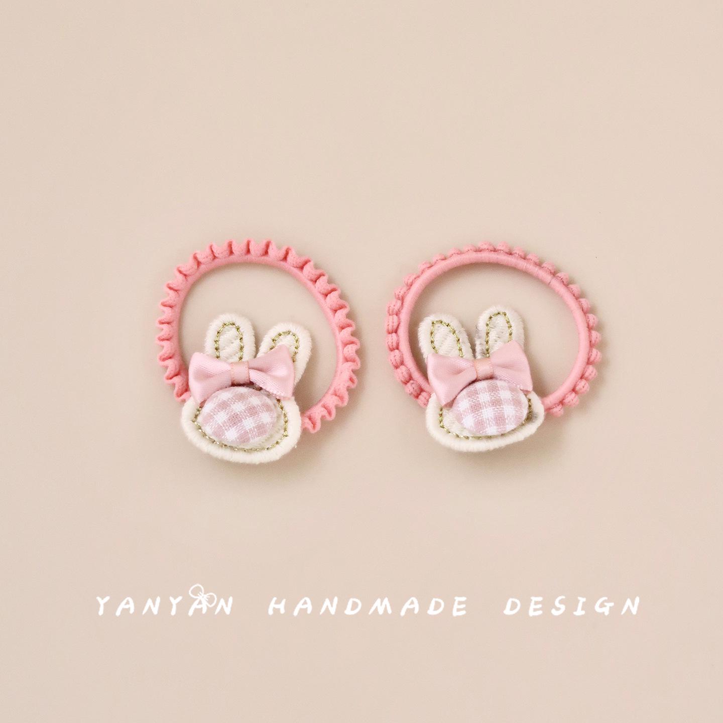 Girls  Handmade Plaid Hair Clip, Snap Bangs Clip, Baby Hair Tie, New Year Accessories Set of 1