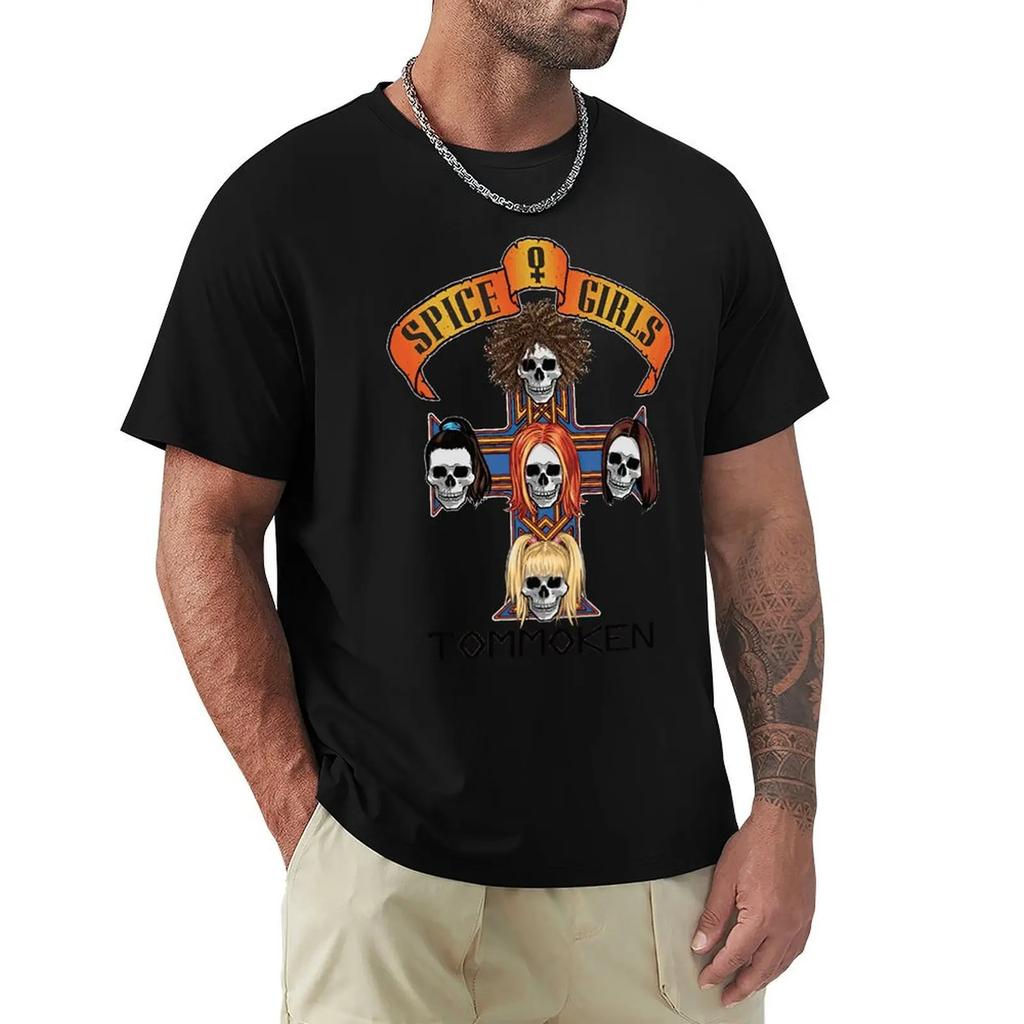 Spice Girls Rock N Roll T Shirt Harajuku Short Sleeve T-shirt 100% Cotton Graphics Tshirt Tops