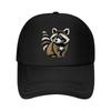 UnisexS Vintage with Raccoon Patch Adjustable Soft Top Outdoor Fishing Hat HipHop Dad Cap Vin Mesh Baseball Cap