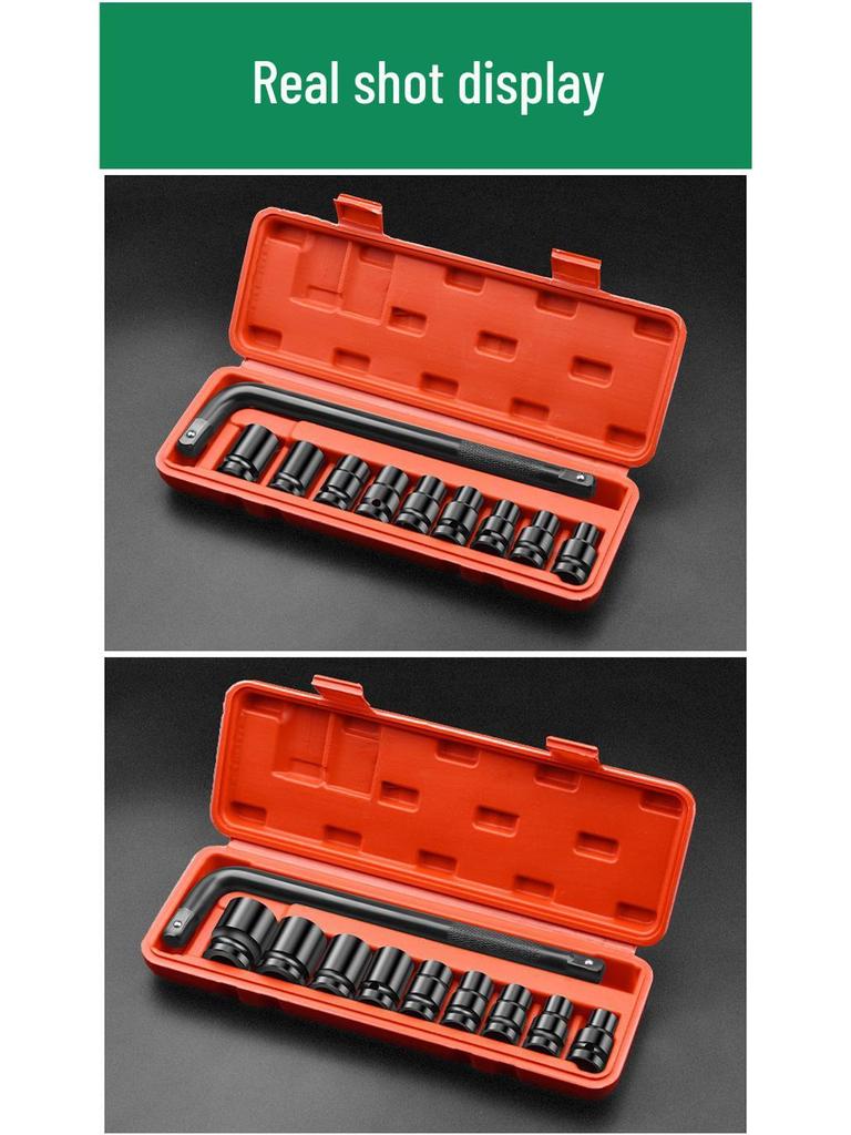 Comprehensive Electric Wrench Kit: Large, Medium, Small Socket Set with Air and Electric Wrench Tool Attachments