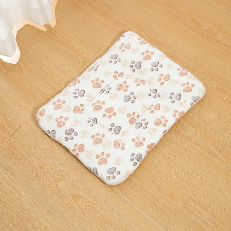 40X50cm Winter Warm Dog Bed Soft Fleece Pet Blanket Pets Cat Litter Puppy Sleep Mat Lovely Mattress Cushion for Small Large Dogs
