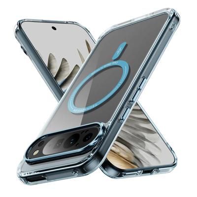 Luxusní vysoce transparentní Magsafe pouzdro na telefon pro Google Pixel 9 Pro XL 8 Pro 8A Průhledný magnetický bezdrátový nabíjecí kryt s pocitem kůže a ochranou proti nárazům