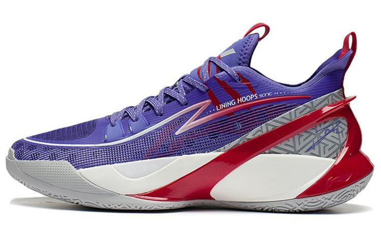 Li Ning SONIC 10 V2 Basketball Shoes Men s Low Top Wealth Purple ABAS057-6 44
