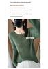 Women's High-Quality Round Neck Crochet Knit Pullover - Long Sleeve, Lightweight, Warm Wool Base Layer Top