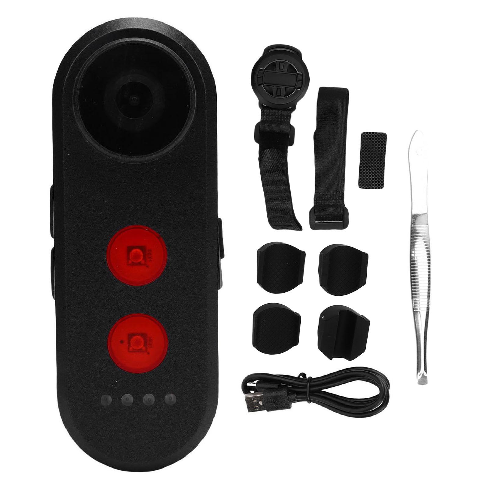 

Bike Camera with Tail Light 140 degrees Wide Angle IPX6 Water Proof Rechargeable 1080P Bicycle Rear View Camera 16G