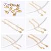 Brass Metal Extension Chain Connectors For DIY Necklace Bracelet Jewelry Making Findings 18K Gold Plated Chain Extender with Tag