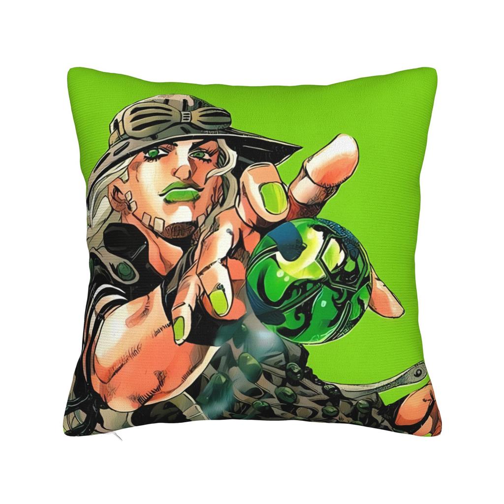 Jojo Steel Ball Run Pillow Cover Soft Cushion Cover Kawaii Pillow Case For Sofa Couch Bed Living Room