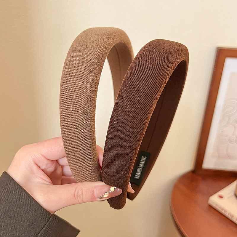 1/2/3/5pcs Wild Solid Color Sponge Headband for Women Fashion Girl Wash Face Wide Edge Simple Hair Band