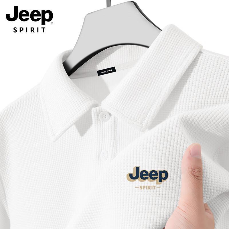 JEEP SPIRIT Men s Waffle Knit Polo Shirt M