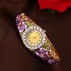 Women Quartz Luxury Crystal Flower Bracelet Watch