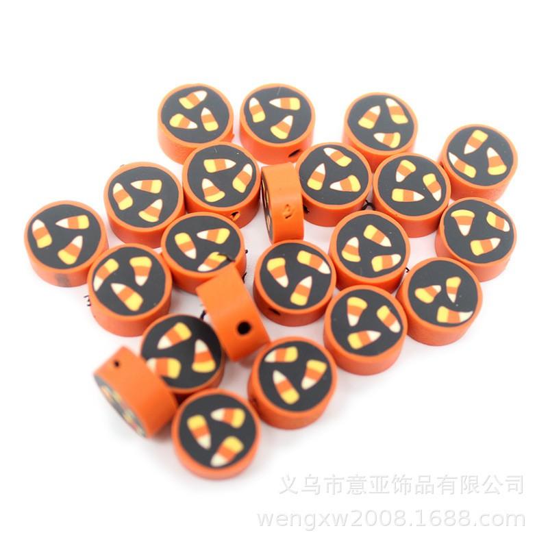Halloween Polymer Clay Beads Spooky Skull Pumpkin Ghost Spacer DIY Jewelry Making 10mm 1000pcs