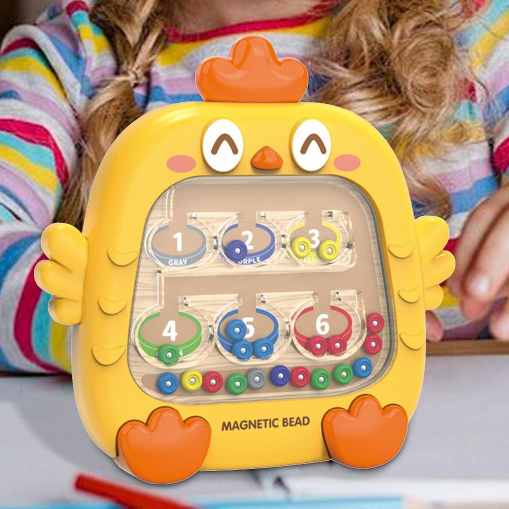 New Maze Challenge Toy Puzzle for Children Aged 3 to 6 Focus Training, Magnetic Ball Movement, Attention, Baby Boys and Girls