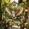 Window Hanging Wind Chime Outdoor Bird Chimes Decorative Pendants Acrylic Balcony Decoration Ideas Hangings for Garden Porch Patio Decorations Cozy