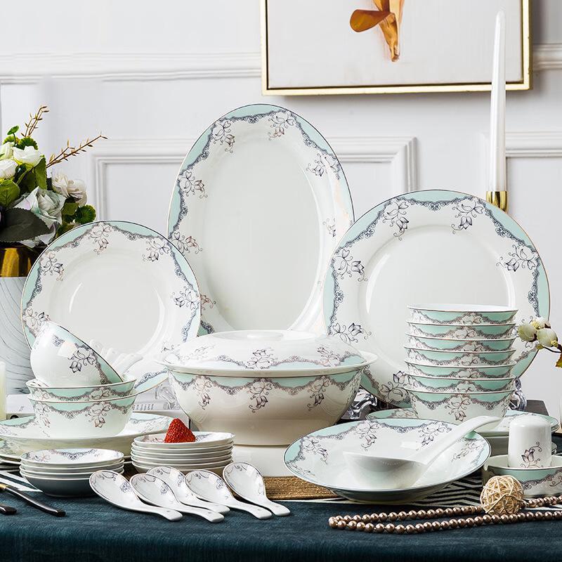 Zestaw ceramicznej zastawy stołowej Qianhua Zhike Jingdezhen