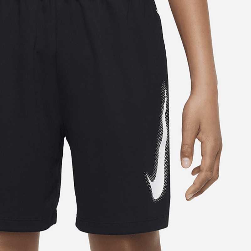Nike Summer High-Waisted Loose Drawstring Kids Shorts Kids Bottoms Black DX5361-010