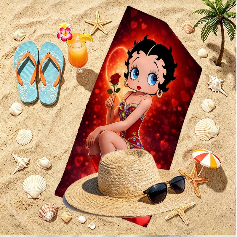 Sexy Doll Print Beach Towel, Versatile Lightweight Absorbent Beach Towel for Pool Surf Yoga Bathroom, Perfect Birthday Holiday Gift