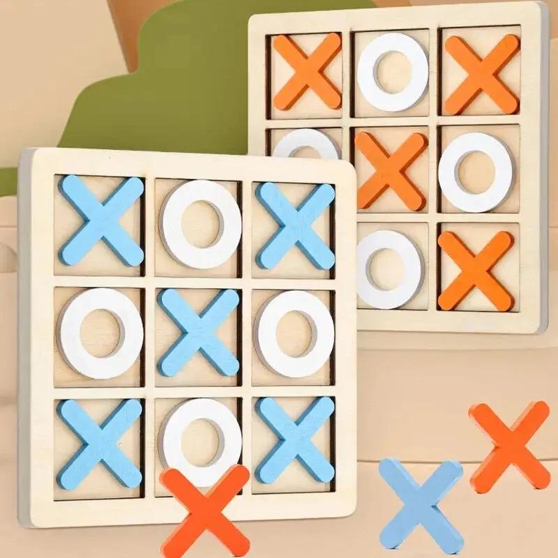 1Pc Xo Tic Tac Toe Children Board Game Parent-Child Interactive Logic Thinking Fun Game Children Puzzle Toys Gaming Gift