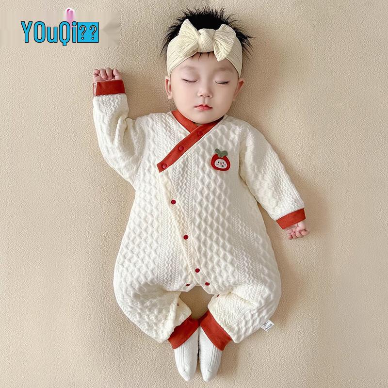 Youqi Baby Cotton Twist-Knit Warm Romper