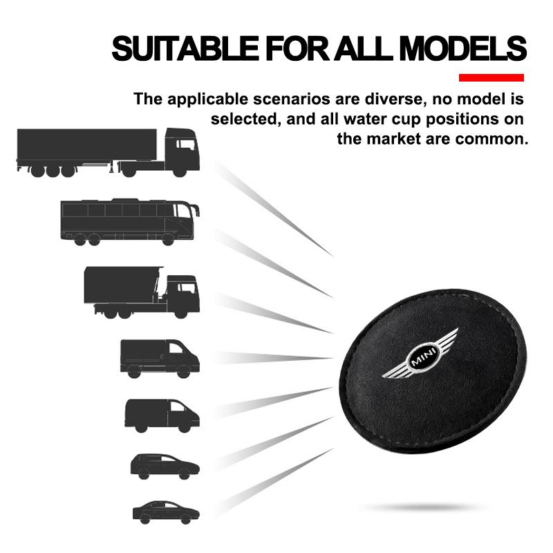 1/2Pcs Car Coaster Cup Holder Water Cup Anti-slip Mat Auto Badge Pads