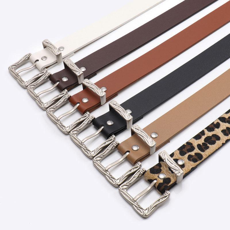 Fall Fashion Statement Pu Leather Belt With Metal Clasp For Trendy Unisex Style