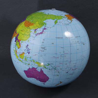 16" 40Cm Inflatable World Geography Earth Map Ball Beach Ball Inflatable Big Toy