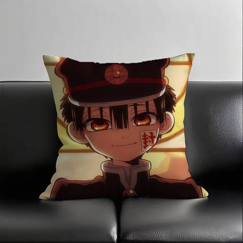 Cute Toilet-Bound Hanako Kun Pillow Case Square Bedroom Sofa Leisure Comfort Cushion Car Living Room Home Decoration