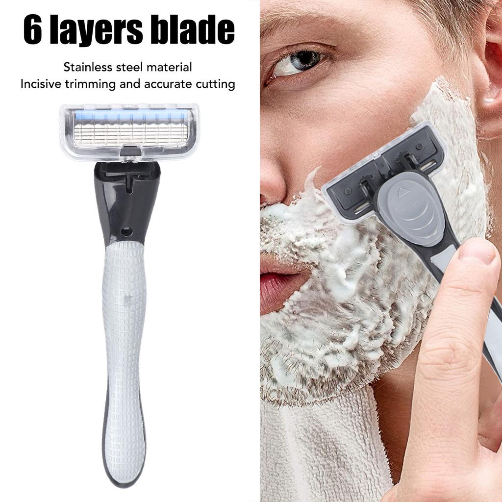 Pivoting Head Hair Trimmer 6 Layers 12 Blades Stainless Steel Safety Blade Refill System