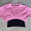[USED] CRANK Crop Sweatshirt Pink