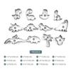 12Pcs/set,Stainless Steel Biscuit Mold, Cartoon Dinosaur Series, Tyrannosaurus, Rex, Pterosaur, Animal Cake Mold, DIY icing Mold