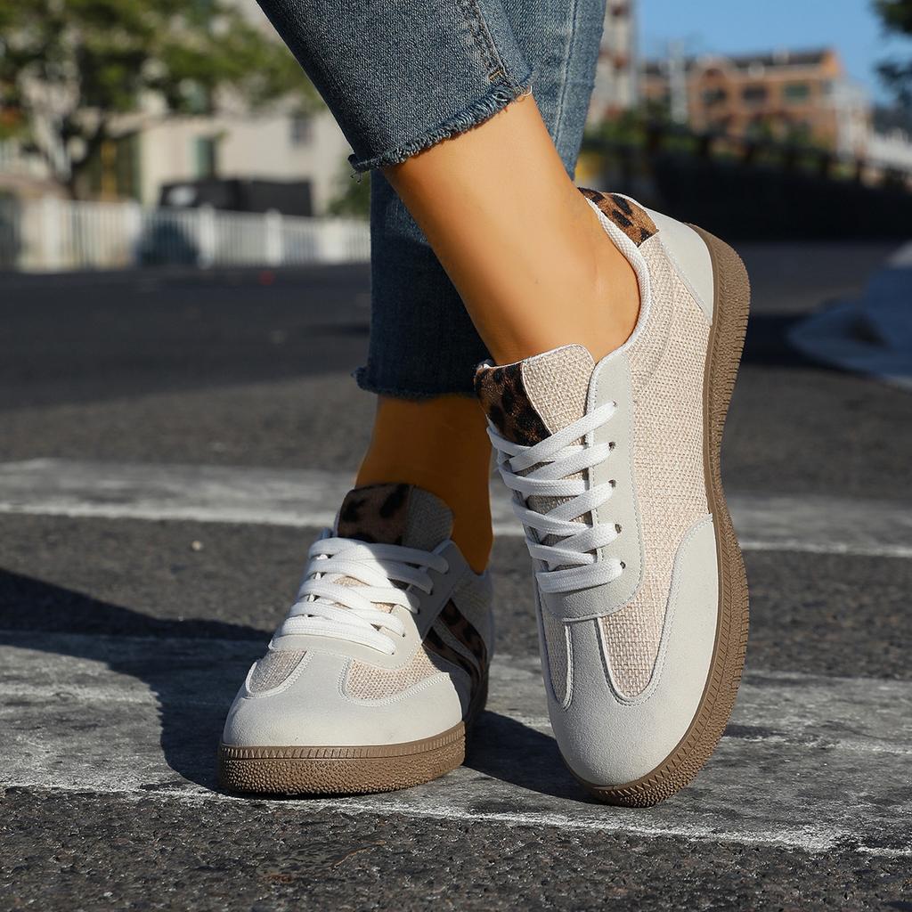 Flat Bottom Dexun Shoes Women's 2025 New Spring Foreign Trade Niche Versatile Sports Board Shoes Fashion Casual White Shoes Women