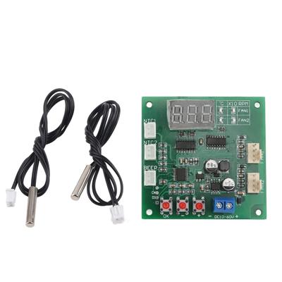 DC10?60V 2 Channel 4 Wire Fan PWM Temperature Speed Controller Governor Module Internal Fans