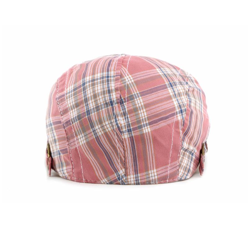 Classic Plaid Beret Women's Spring Summer College Style Peaked Cap Forward Cap