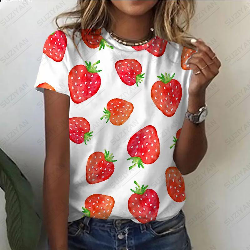 

Женская футболка, летняя, новая, с принтом фруктов и апельсина, 3D, с коротким рукавом, женская, с круглым вырезом, пуловеры, повседневные, для мужчин M