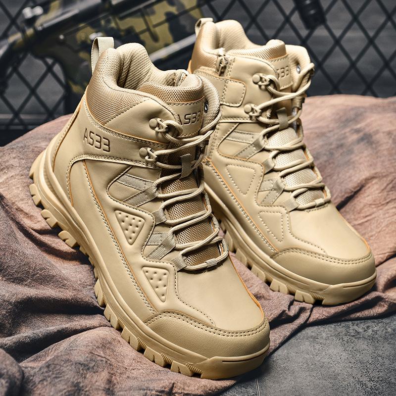 Military Boots Men's Large Size Combat Boots High Top Outdoor Desert Boots Special Forces Mountaineering Boots New Men's Boots