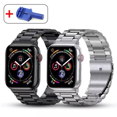 Stainless Steel Strap for Apple Watch Band 45mm 44mm 42mm 38mm 40mm 41mm Adjustable Metal Bracelet for IWatch 1 2 3 4 5 6 7 Se