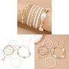 Bohemian Style Multilayer Glass Shell Jewelry Set For Women Gift