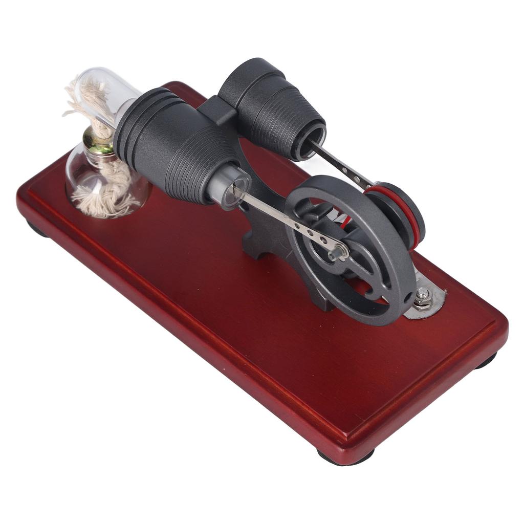 Engine Generator Model Set with Ethanol Bottle Cover Heating Glass Tube Lamp Bead Physical Model